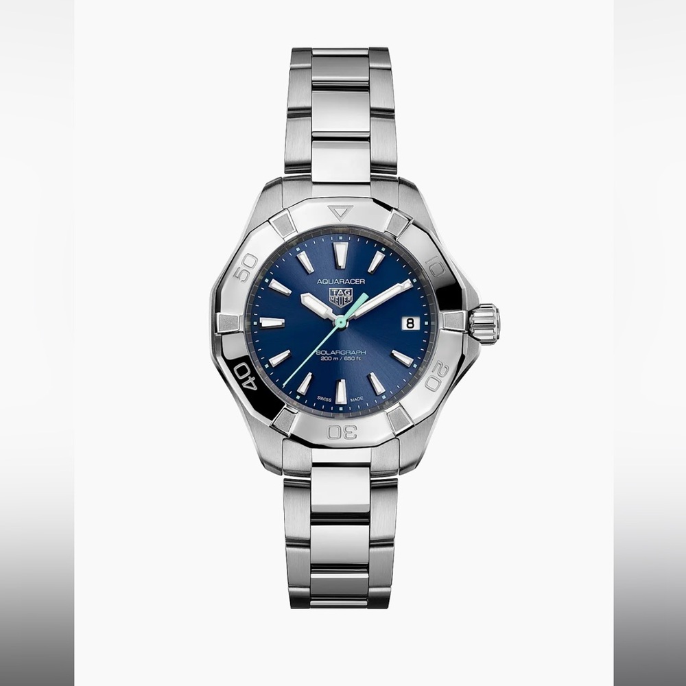 NEW - TAG HEUER Aquaracer Professional 200 Solargraph Stainless Steel Watch/34MM